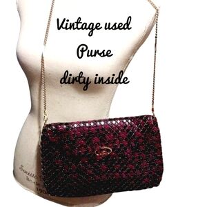 Elegant Burgundy Shoulder Purse